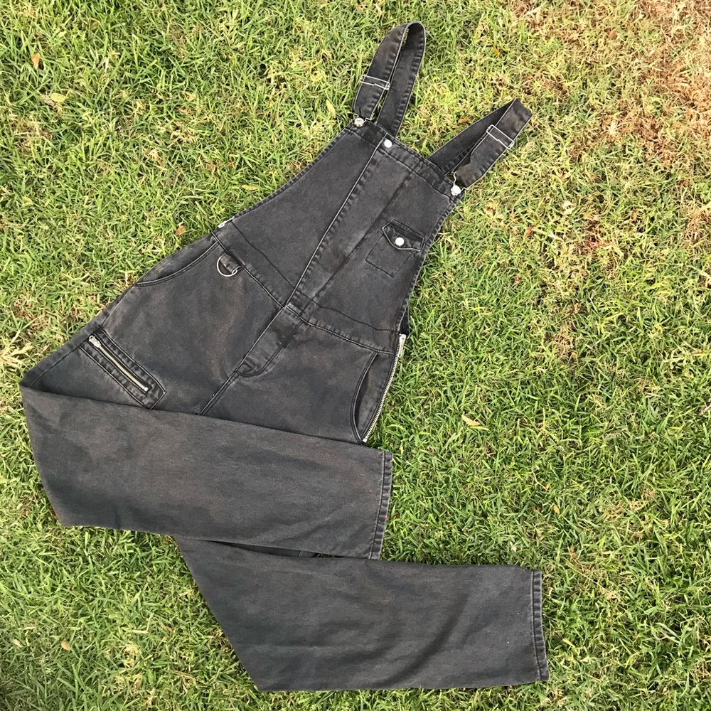 ASOS overalls in dark grey denim